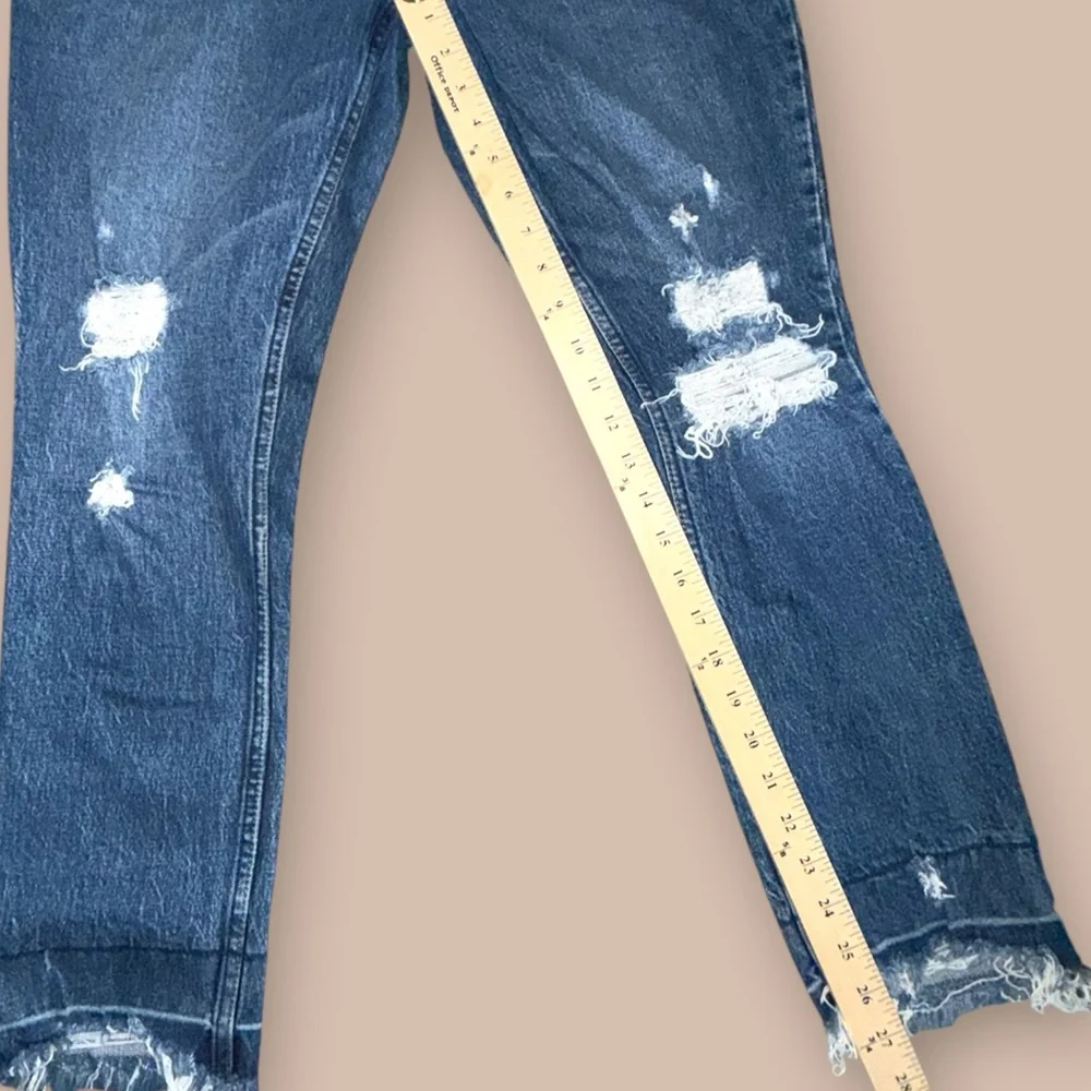 Abercrombie Curve Love High Rise Skinny‎ Jeans Distressed Blue 29/8